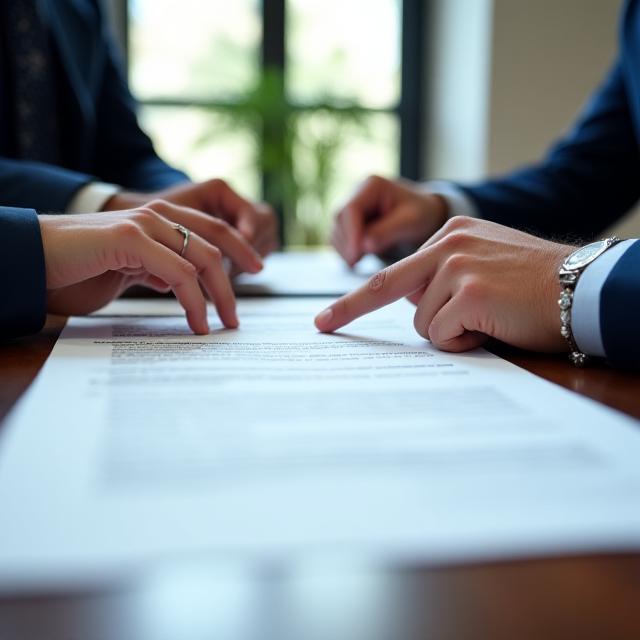 Professional legal consultation in a modern London office